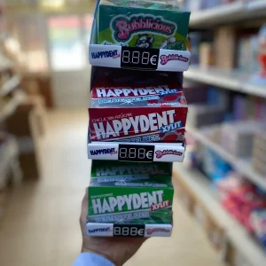 Expositor 2 Happydent + 1 Bubblicious c/500