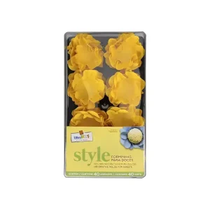 Forminhas Para Doces Style Amarelo c/40