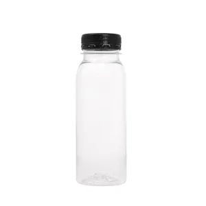 Garrafa Plástico com Tampa Preta 25cl