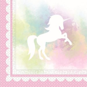 Guardanapos Unicornio 33x33cm c/20