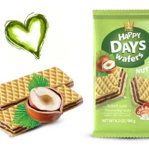 Happy Days Waffer Avelã 180gr