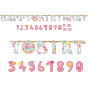 Banner Happy Birthday Unicórnio Mágico – Believe in Unicorns