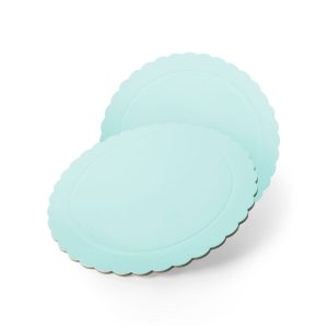 Base Azul Menta Redonda C/Rebordo 35cm