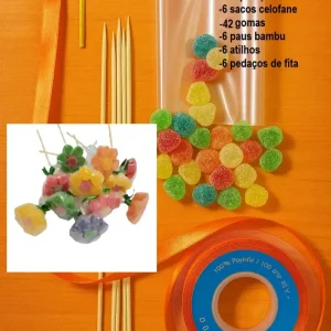 Kit Lembrança em Forma de Flor (Quantidade Mínima 6 Flores) Para Você Fazer