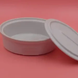 Lata Porcelana Oval com Tampa 13x9x5cm