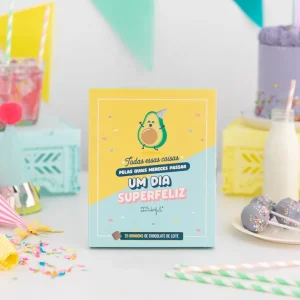 Livro com chocolates – Todas as coisas pelas quais mereces passar um dia superfeliz