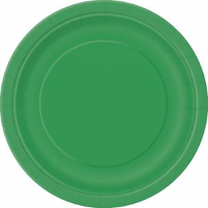 Pratos de Papel Verde Esmeralda