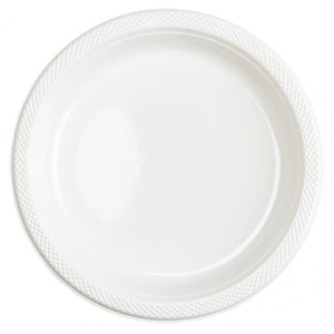 Pratos de Plástico Branco 23cm