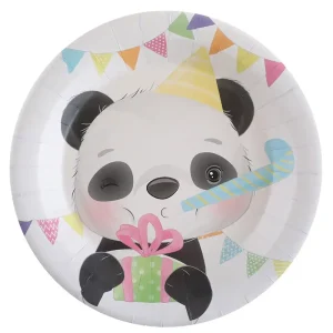 Pratos Papel Panda 21.5cm c/10