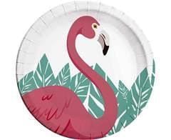 Pratos Flamingo 23cm c/8