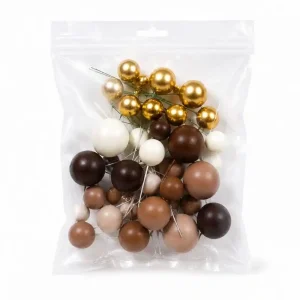 Set 32 Bolas Decorativas Mix Chocolate