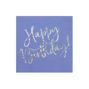 Guardanapos Happy Birthday Azul Navy