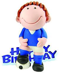 Decoração de Bolo Happy Birthday – Jogador de Futebol