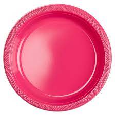 Pratos de Plástico Magenta